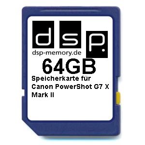 DSP Memory Z-4051557437227 64GB Ultra Highspeed Speicherkarte für Canon PowerShot G7 X Mark II Digitalkamera