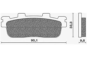 one by Camamoto cod 77281994 paire de plaquettes de frein arrière compatible avec Kymco Downtown 125/200/300 i