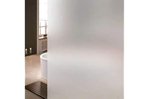 YIGeyi Folia okienna, samoprzylepna, nieprzejrzysta, chroniąca przed wzrokiem, folia na szybę, szkło mleczne, do domu, łazienki lub biura (biała, 40 x 200 cm)