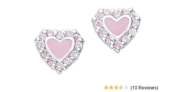 541978 Prinzessin Lillifee Kinder Ohrstecker Herzen 925 Silber Rhodiniert Emaille Schmuck Ohrringe