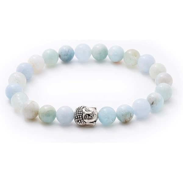 BERGERLIN Bracciale 7 Chakra Con Pietre Naturali, Laviche E Elefante - Argento 925, Elastico Unisex