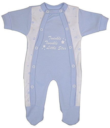 BabyPrem Bebé Prematuro Pijama Mameluco Ropa Algodón Niñas Twinkle Little Star 32-38cm AZUL