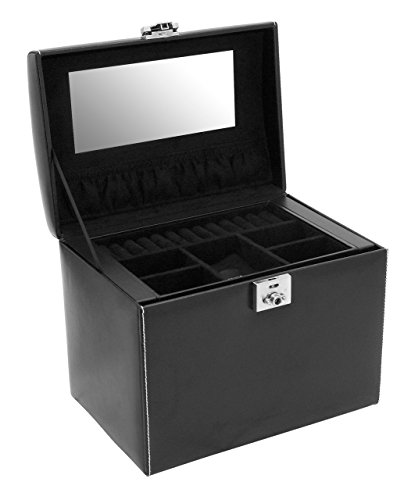 Friedrich|23 Damen-Schmuckkasten London Leder schwarz – 26103-2 - 6