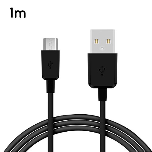 Original COVERLOUNGE - Micro USB Kabel / Datenkabel / Ladekabel [2.1 A] für alle Huawei Smartphones mit Micro USB Anschluss | Farbe: schwarz | Länge: 1 Meter / 1m