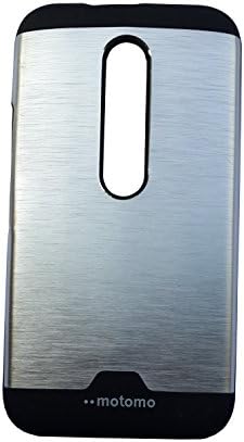 Tarkan Motomo Aluminium Brushed Bumper Back Case Cover for Moto G 3rd Generation (G3) / Moto G Turbo (Silver)