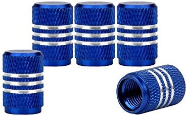 Barrel Bullet Dust Caps , Set Of 4 Fits Onto Car , Bike Or Motorbike Valves. (Blue)