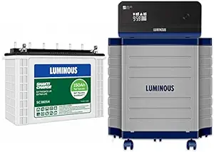 LUMINOUS Shakti Charge SC18054 150Ah Tall Tubular Battery with Zelio+1100 Inverter with TX100L Trolley Tubular Inverter Battery (150Ah)