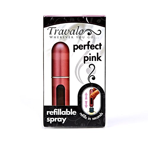 TRAVALO EASY REFILL TRAVEL PERFUME ATOMIZER SPRAY BOTTLE - PERFECT PINK - 4ML - PERFECT FOR HOLIDAYS OR HANDBAG