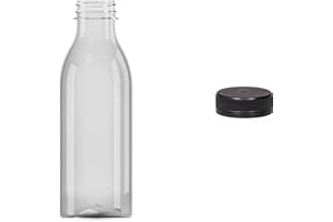Nipter Bouteilles en plastique pour le remplissage, bouteilles en plastique transparentes, bouteille d'eau potable bouteille PET avec bouchon 400ml x 50 pièces