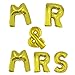 Produktbild TrendClub100® XXL Luftballons - Riesen Folienballon 102 cm - Goldene Buchstaben Mr & Mrs