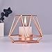 Produktbild Bobopai Iron Candlestick Nordic Style Wrought Geometric Candle Holders Home Decoration Metal Crafts (Rose Gold:S:8.5x6.5x8.1cm)
