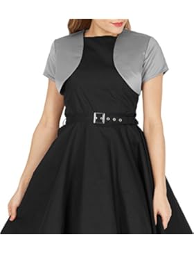 Black Butterfly Satin Bolero - Kurze Ärmel