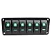 Produktbild WOVELOT 6 Gang Auto Boot Marine Circuit Gruene LED Wippschalter Panel Breaker 12 V / 24 V