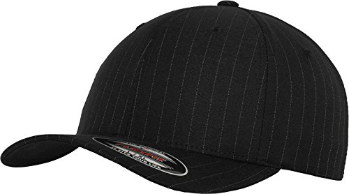 Flexfit Mütze Pinstripe - Gorra de náutica, Color Negro/Blanco, Talla DE: S/M