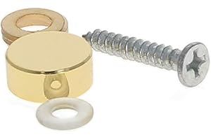 MroMax - Tappi decorativi per viti a specchio, 12 mm, colore: oro lucido