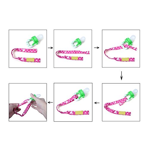 Edealing Verlorene Anti Stroller Straps Zubehör Toy Leash-Saver Baby Niedlich Spielzeug Gurte mit Knopf Verschlüsse 4er Pack - 4