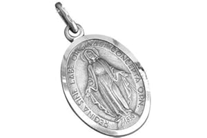 BOMAP Medal Silver Our Lady Medal16 mm x 20 mm high. Sterling Silver Our Lady Sterling Silver Miraculous Silver Miraculous