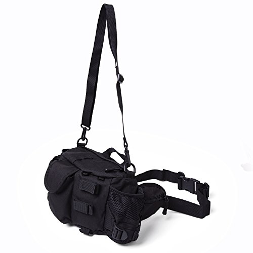 Herren Größ Outdoor Gürteltasche mit Trinkflasche Wasserkocher Zwei-Tasche Bauchtasche - 5