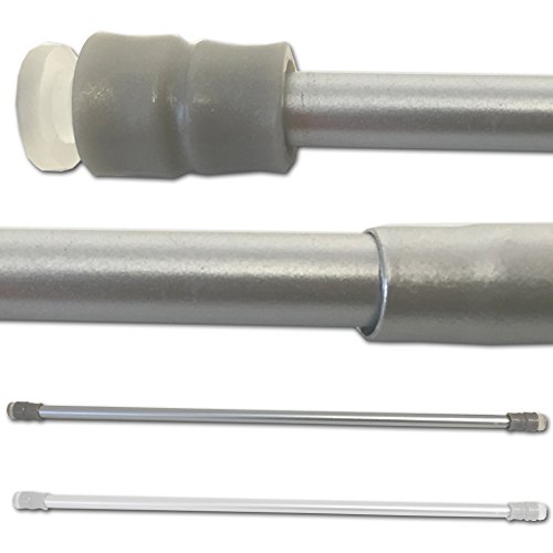 JEMIDI Klemmstange mit Schraubtechnik Klemmstangen Gardinenstangen Gardinen Stange zum Klemmen 80cm-120cm ausziehbar Silber - 3