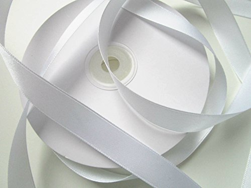 50m Schleifenband 15mm breit: Weiss