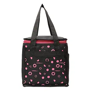 TRIAGE Lunch Bags (Pink) Polyester Branded Premium Quality Carry on Tote for School Office Picnic Travel Camping Outdoor Handbag Compact Heat Preservation Waterproof Hygiene Bag for Men Women and Kids