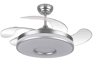 Ventilador con plafon led DANI cromo con motor DC FABRILAMP