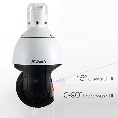 SUNBA 1080P HD, 20X Optical Zoom, Laser IR-Cut 350m, 4.7~94.0mm, 2.0 Megapixels, Night Vision, Outdoor Waterproof, 120° /s High Speed PTZ IP Network Security Dome Camera with ONVIF (601-D20X)