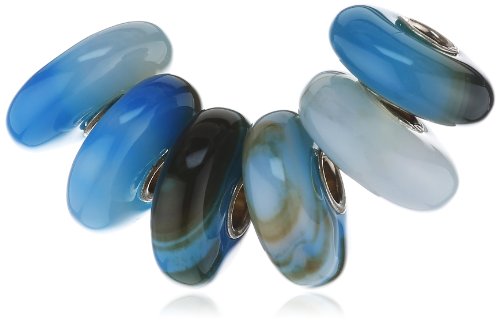 Trollbeads Damen Türkis gestreifter Achat TSTBE-00003