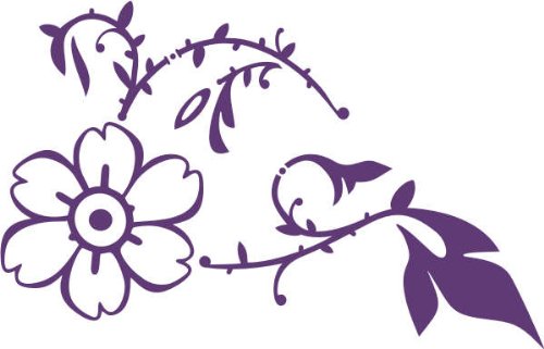 Imagen 2 de Etiqueta de la pared f64 flores muy bonitas con adornos elegantes 120x77 cm