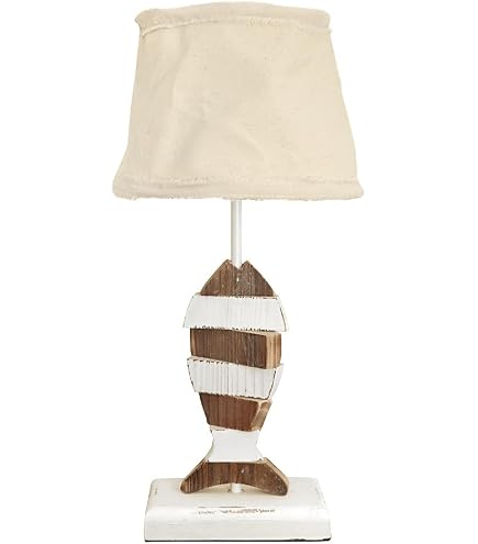 GILDE Deko Tischlampe „Nordlicht“ – Maritime Lampe Aus Porzellan, Höhe 28 Cm, E14 | Für Wohnzimmer & Deko
