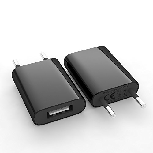 esorio® Netzstecker für alle USB kompatiblen technischen Endgeräten schwarz - 2