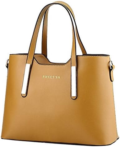 ADOO Women Handbags Fashion Handbags for Women Simple PU Leather Shoulder Bags Messenger Tote Bags Khaki