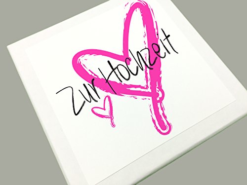 Geldgeschenk Hochzeit mit Herz (Pink) - 2
