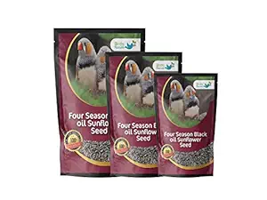 BirdsNature Four Season Black Oil Sunflower Seeds for All Birds (1000g)