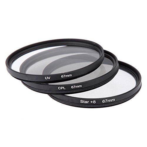 Filtre 67mm - TOOGOO  R 67mm Filter Set UV   CPL   etoile Filter Kit 8 points pour Canon Nikon Sony