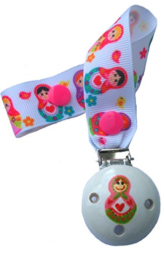 CuteToots hand-painted wooden dummy clip - russian doll (universal fitting)