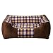 Produktbild XSQRGG Hundebett Pet Bett Waschbar Herausnehmbar Warm Halten Komfortable Gitter Pet Bett Für Große Mittlere Und Kleine Hunde,002,L