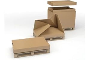 CRESTGLASS 1/1 Full Euro Palletised Pallet Box Container for Storage/Export 1170 x 770 x 660mm Pallet+Cap+Sleeve+Tray