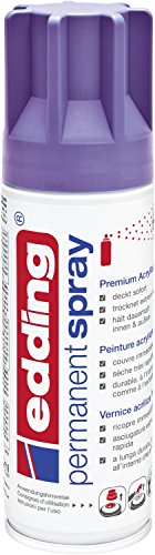 edding 5200 Permanent-Spray - lila matt - 200 ml - Acryllack zum Lackieren und Dekorieren von Glas, Metall, Holz, Keramik, lackierb. Kunststoff, Leinwand, u. v. m. - Sprühfarbe