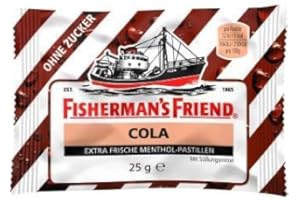 GÉNÉRIQUE Cola 3x25g - Lot de 3 Bonbons Mentholés au Goût Cola, Rafraîchissants et Idéaux pour Soulager la Gorge - Parfait pour les Amateurs de Saveurs Originales - Compatible avec Fisherman's Friend
