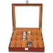 Leather World Brown Watch Box Case for 18 Watches Transparent Lid Guaranteed High Quality PU Leather RS.1839.00