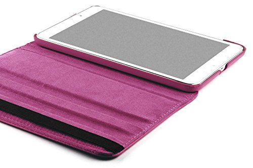 JAMMYLIZARD | Hülle für [ Samsung Galaxy Tab 4 8.0 ] 360 Grad rotierende Ledertasche mit automatischer Schaltfunktion, LILA - 6