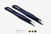 Suvorna 4" Precision Aligned Professional Tweezers Color Sets with Premium Stainless Steel, One Sharp Pointed Pair and One Slanted Tip Pair for Precision Eyebrow Shaping, Great for Ingrown Hair & Splinters, Perfect Eyebrow Trimmer, Easy Care Set, Satisfaction Guarantee (Blue)