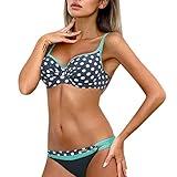 AHAYAKU Damen Bandeau Bandage Bikini Set Push-Up Brasilianische Badebekleidung Beachwear-Badeanzug