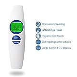 Baby Thermometer, Medizinisches Infrarot-Thermometer für die Stirn mit Instant-Ablesung & Fieber-Warnung, geeignet für Babys, Erwachsene und Alltags-Objekte, Kontaktlos - 4