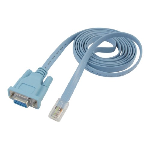 1.8M 5.9ft RJ45 Stecker auf D-Sub RS232 DB9 Buchse-Adapter-Kabel Blau
