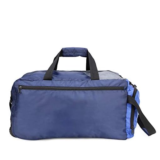 Chris & Kate Polyester Blue 50 litres Travel Foldable Spacious Duffle Bag with Wheels Lightweight Trolley Bag with Space Saver Self Storage Luggage Bag-203 - Image 5