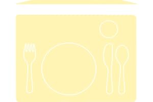 KIDS HOUSE Montessori Set de Table pour Enfant, Plastique, Lavable – Jaune