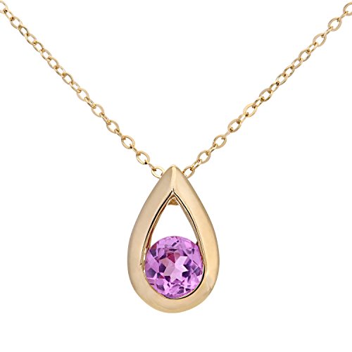 Citerna Damen-Anhnger 9k 0,20k rosa Saphir Trnen + 46 cm Kette 375 Gelbgold pink Rundschliff Citerna Damen-Anhnger 9k 0,20k rosa Saphir Trnen + 46 cm Kette 375 Gelbgold pink Rundschliff
