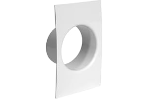 REPA MARKET 120 mm de diámetro, brida de conexión de canal de 12 cm de diámetro, brida recta de tubo de plástico, para calefacción, refrigeración, sistema de ventilación, plástico ABS